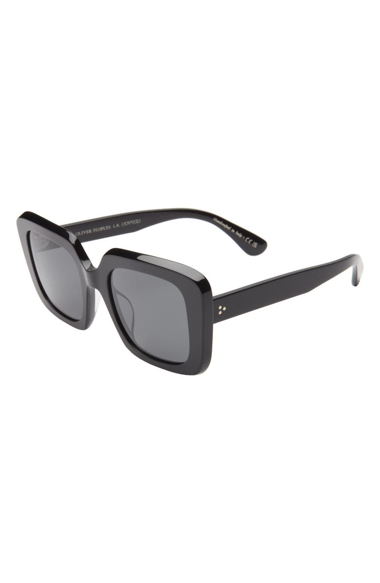 Oliver Peoples Franca 52mm Square Sunglasses, Alternate, color, Black