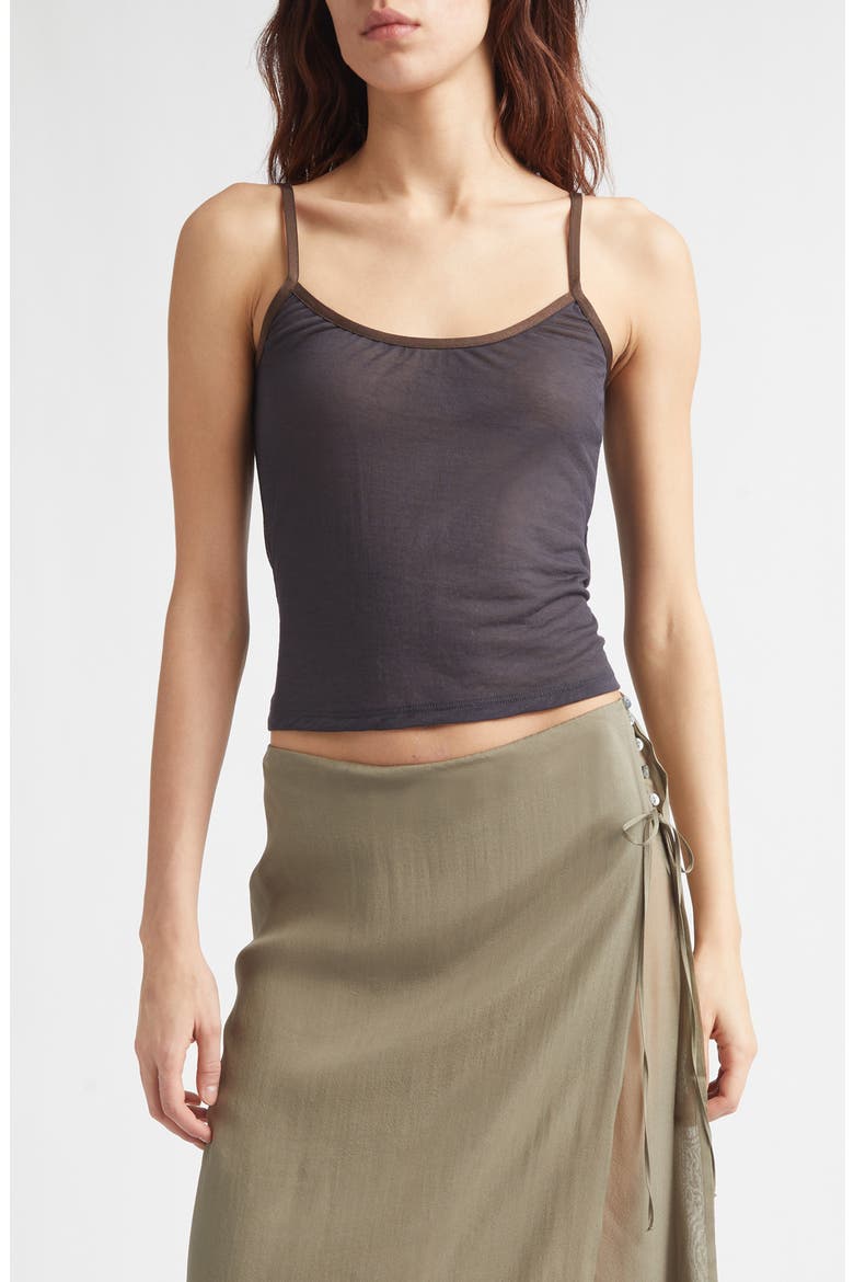 Nasem Cotton Blend Jersey Camisole, Main, color, GREY