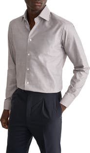 Eton Contemporary Fit End on End Cotton Shirt