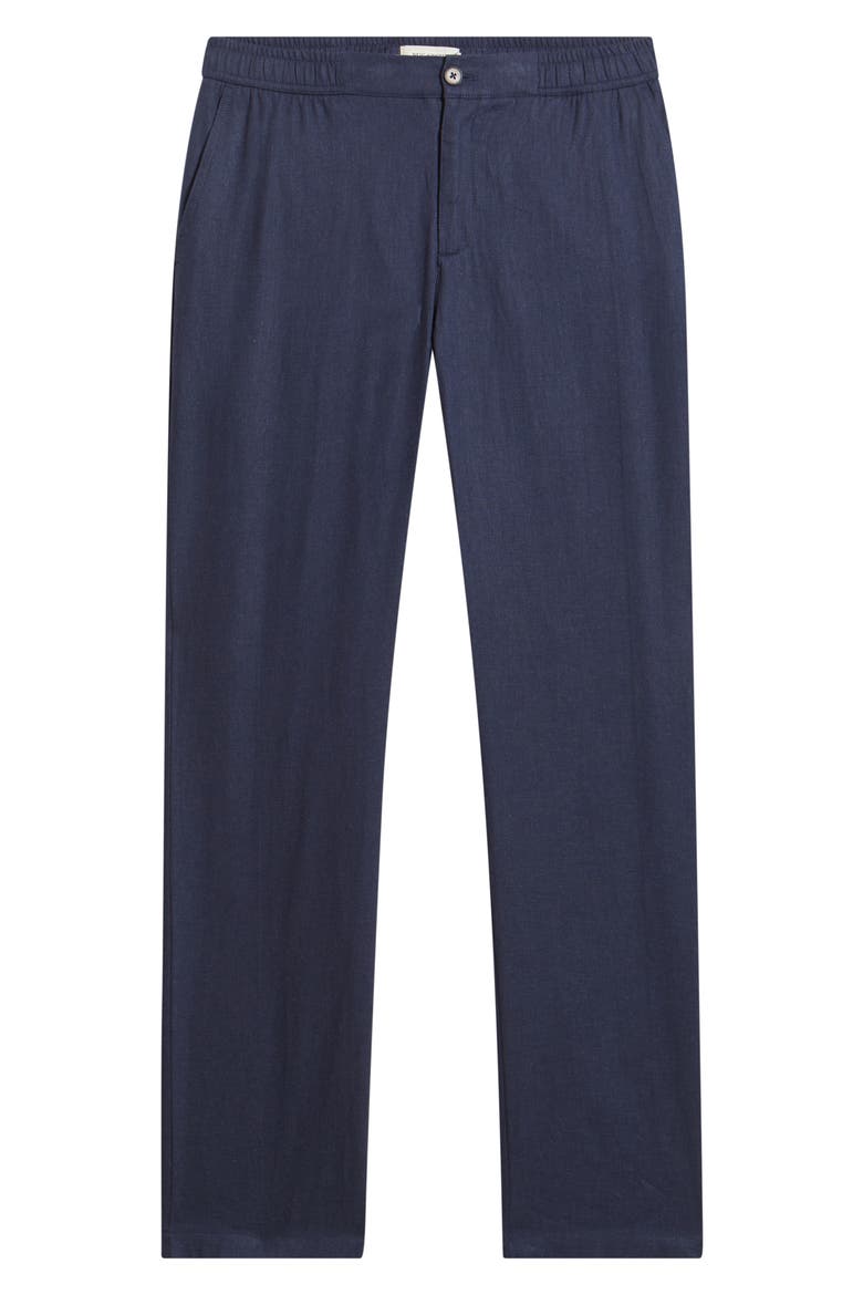 Aerolinen Linen Blend Pants, Alternate, color, NAVY