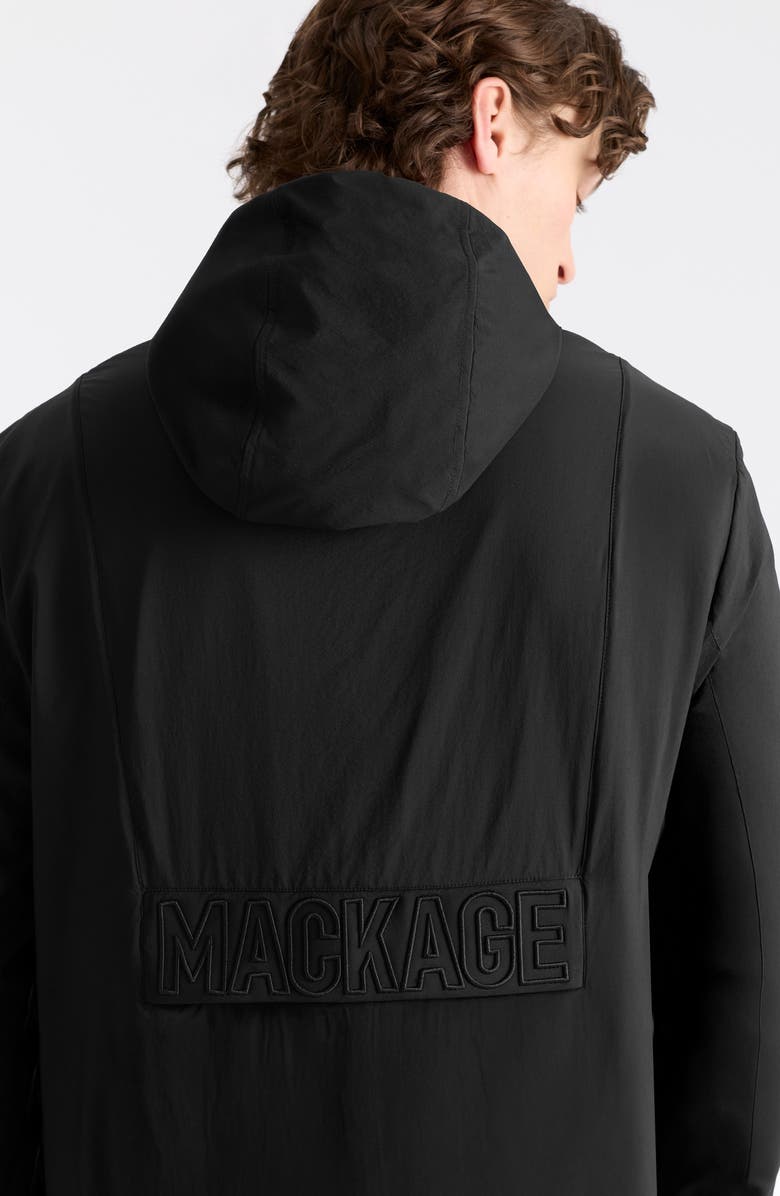 Mackage Reid Packable Rain Jacket, Alternate, color, Black