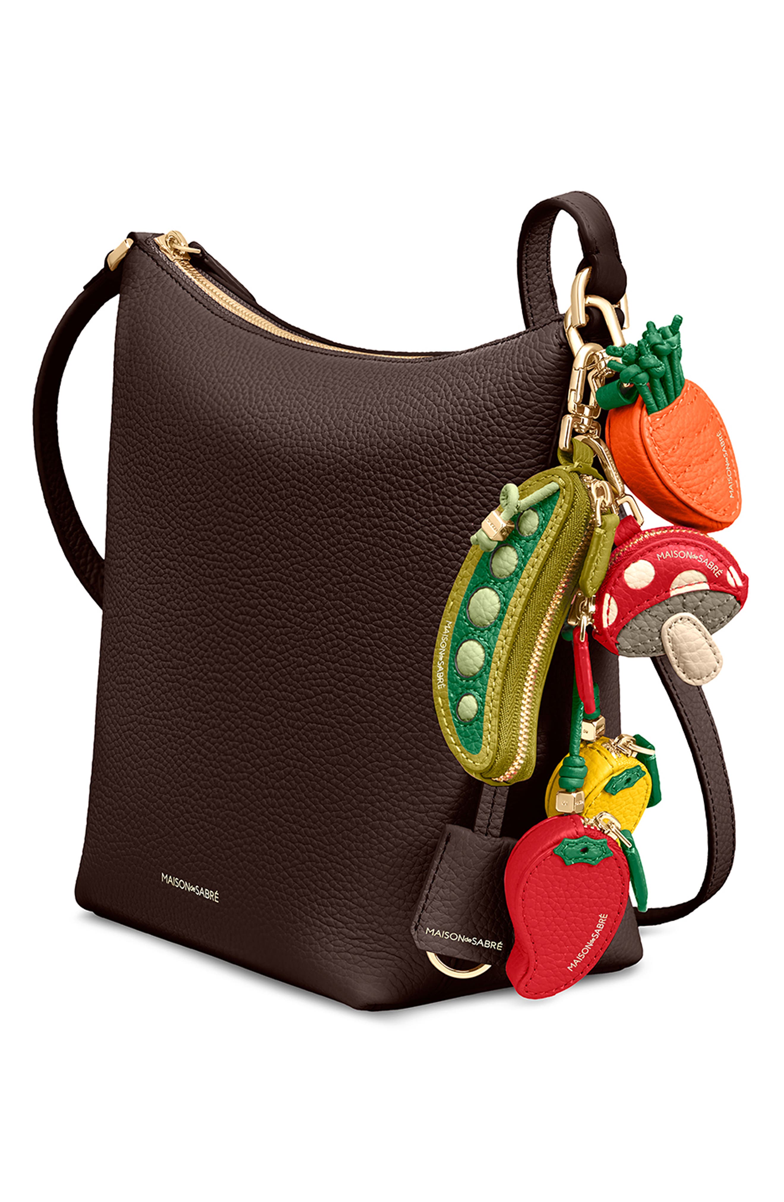 The Zipped Bucket Bag, Alternate, color, Espresso Brown
