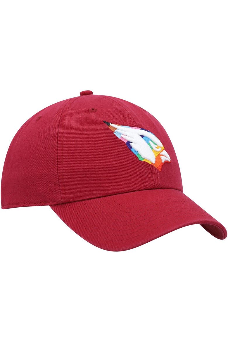 Men's '47 Cardinal Arizona Cardinals Pride Clean Up Adjustable Hat, Alternate, color, Cardinal