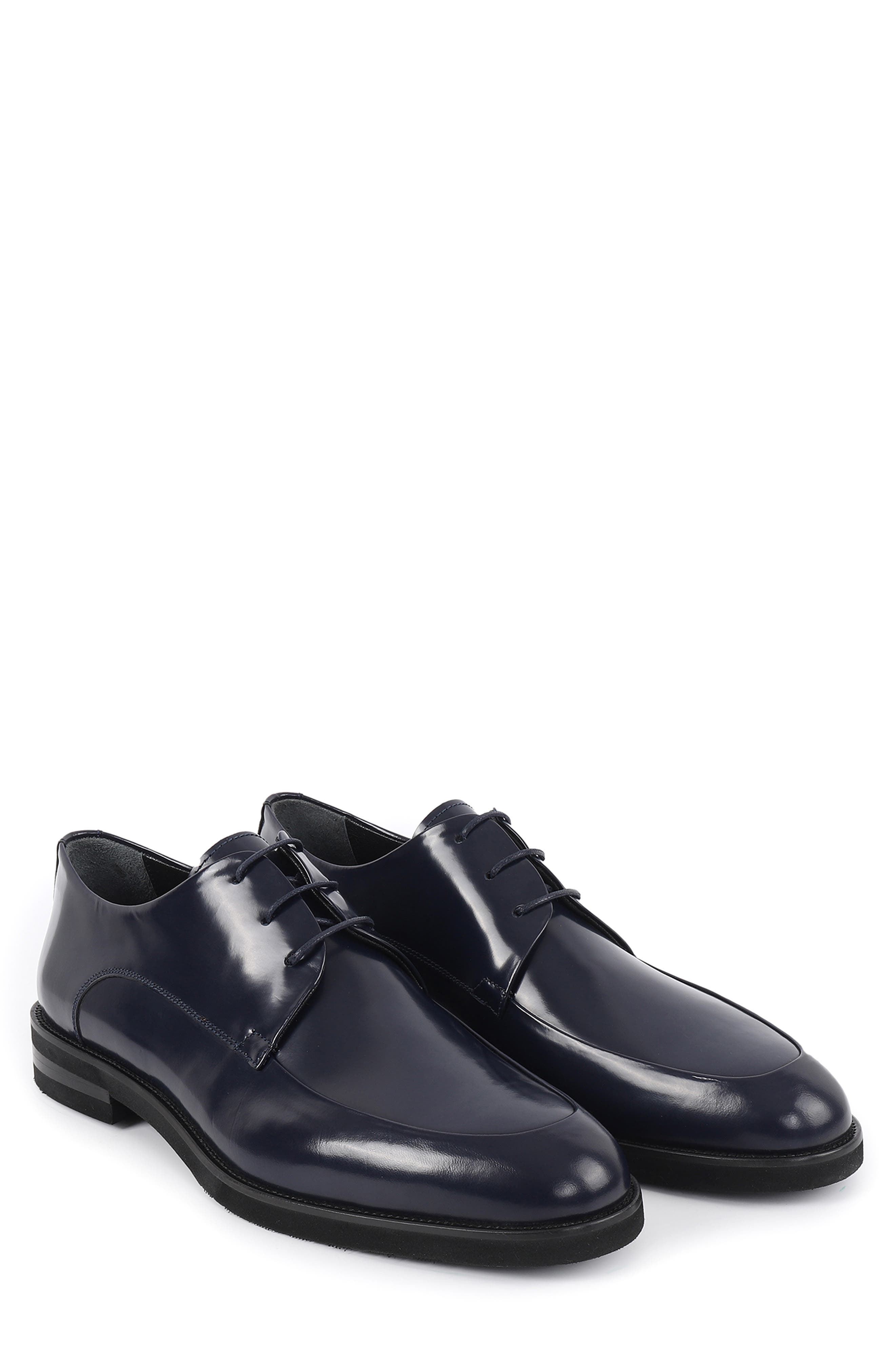 VELLAPAIS Caronari Plain Toe Derby, Alternate, color, Navy Blue
