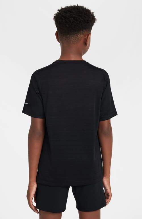 Nike Kids' Dri-fit Multi Tech Graphic T-shirt In Black/black