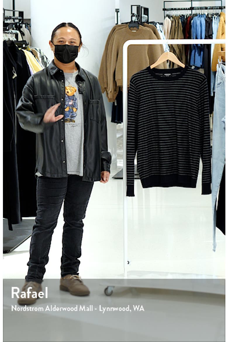 Men's Tech-Smart Stripe Merino Wool Blend Sweater video