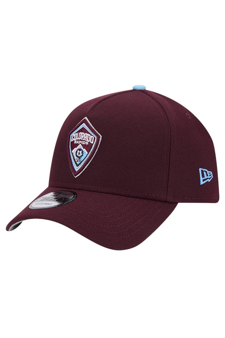 Men's New Era Burgundy Colorado Rapids 2024 Kick Off Collection 9FORTY A-Frame Adjustable Hat, Alternate, color, Burgundy