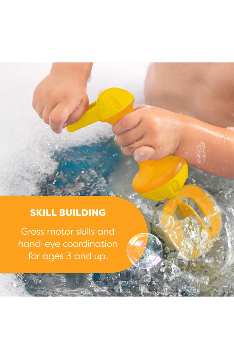 HABA Toddler Bath Toys Bubble Bath Whisk for Sensory Play, Bubble Maker for Bathtub and Fun Beach and Water Toys for Toddlers, Yellow, Alternate, color, Orange Multi