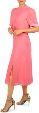 Julia Jordan Puff Sleeve Fit & Flare Midi Dress
