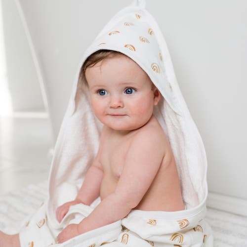 Lulujo Hooded Towel In Rainbow
