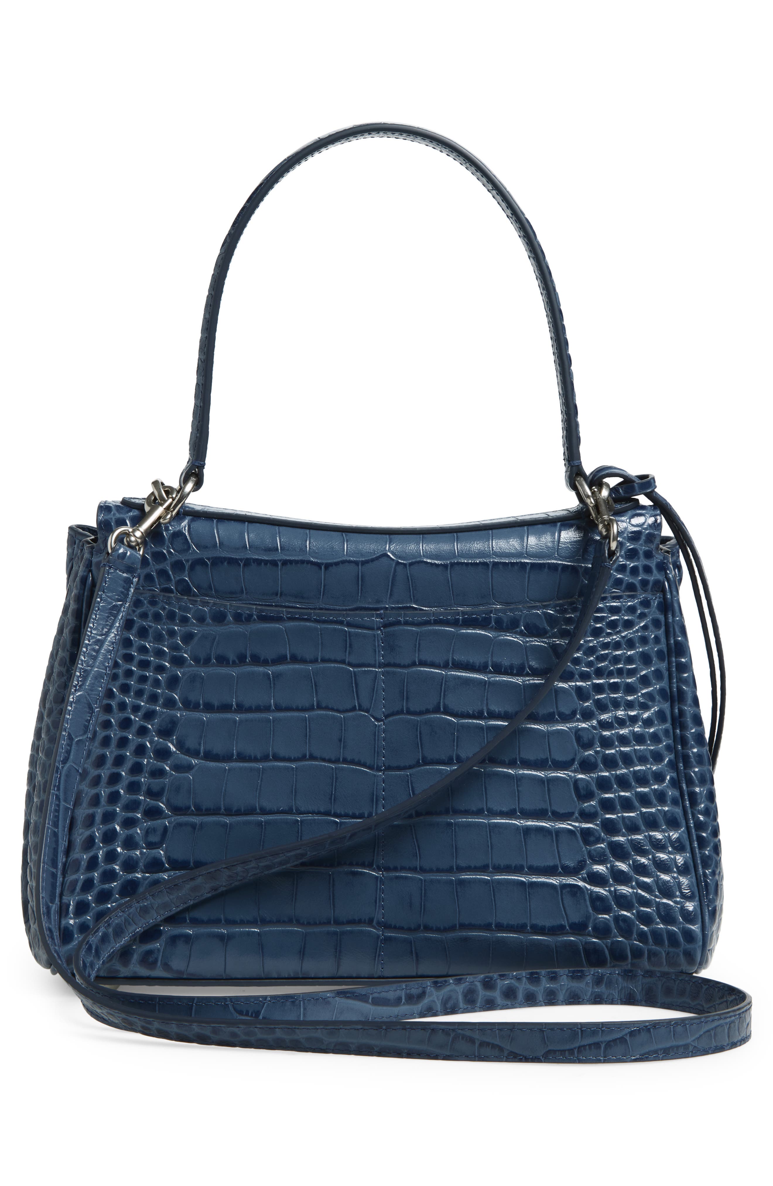 Balenciaga Rodeo Croc Embossed Leather Top Handle Bag, Alternate, color, 