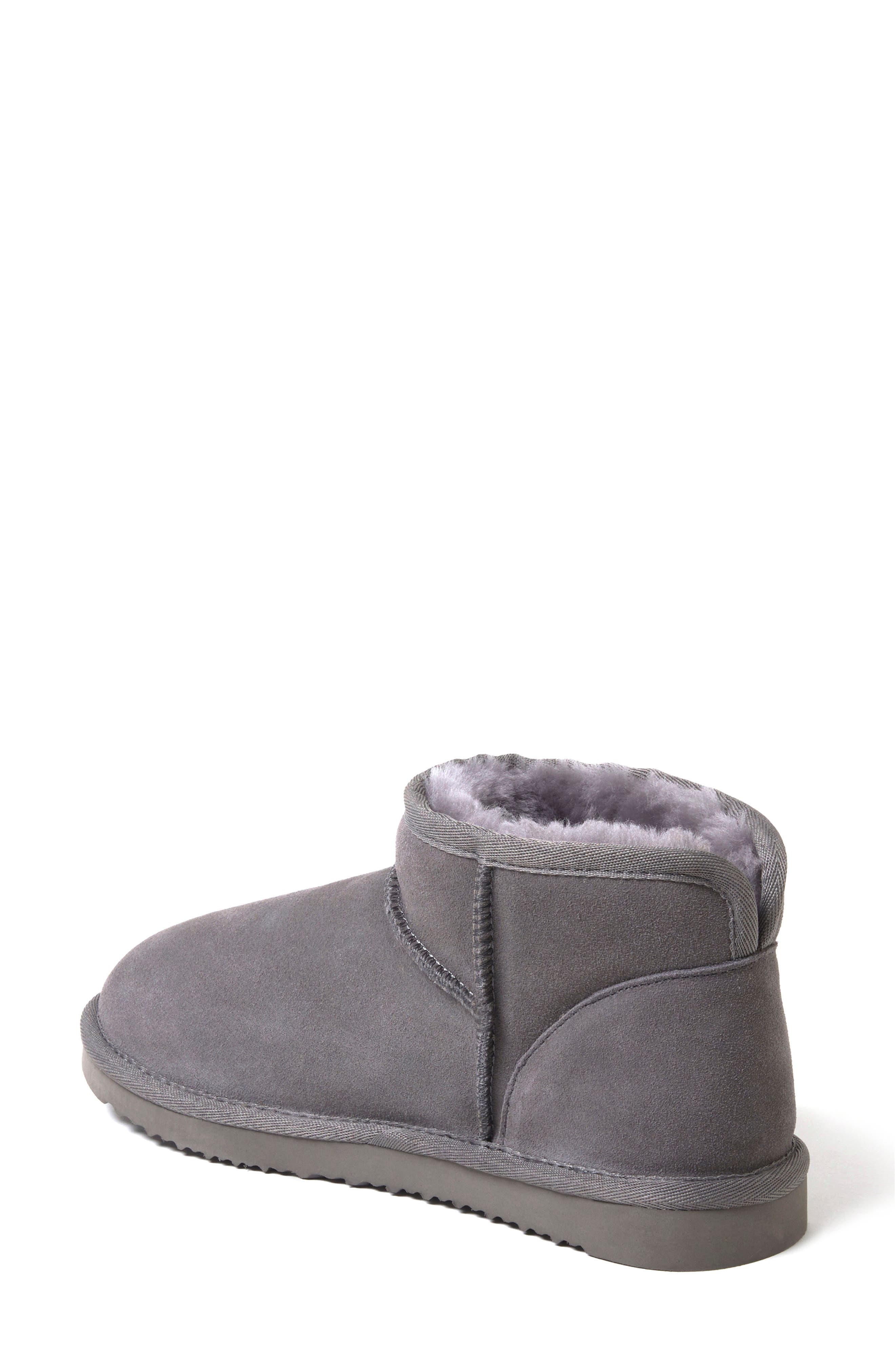 Fireside Riverland Genuine Shearling Micro Bootie, Alternate, color, GREY
