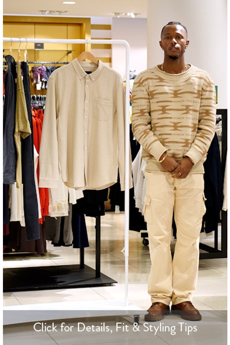 Vincent Bird's Eye Knit Button-Down Shirt video