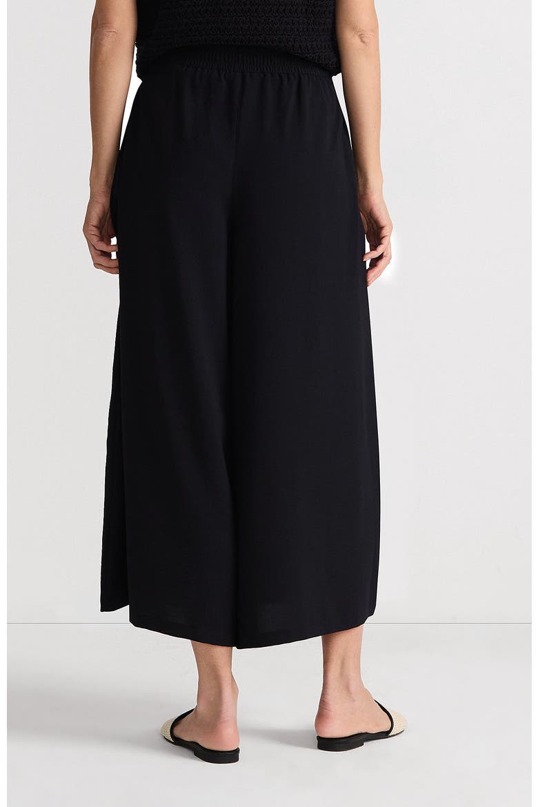 Creaseless High Rise Palazzo Crop Pants, Alternate, color, Black