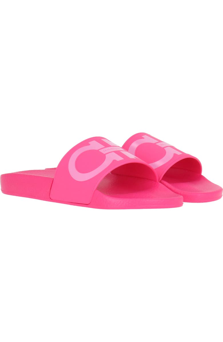 FERRAGAMO Groove Gancini Slide Sandal, Main, color,