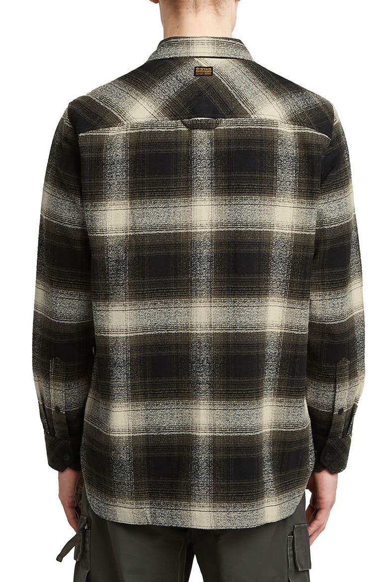 GPO Plaid Cotton Snap-Up Overshirt, Alternate, color, ASFALT ARTHUR CHECK