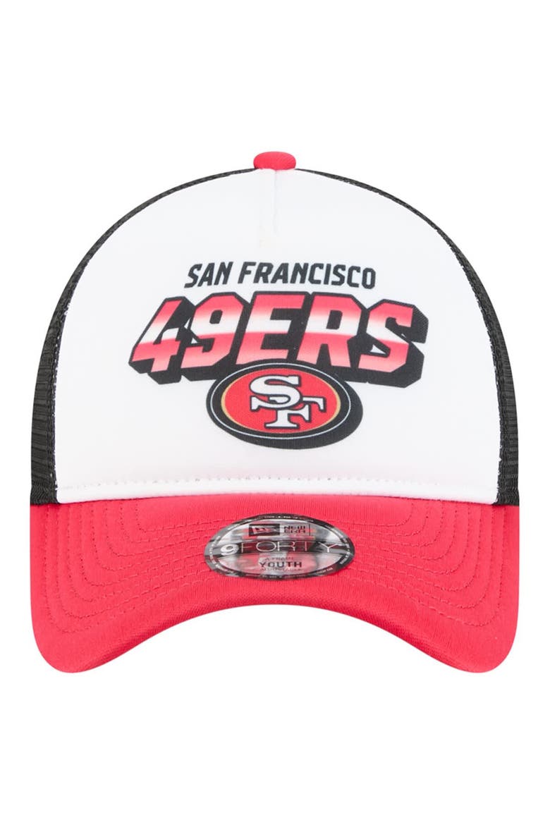 Toddler New Era  White/Scarlet San Francisco 49ers  Streak 9FORTY A-Frame Adjustable Hat, Alternate, color, White