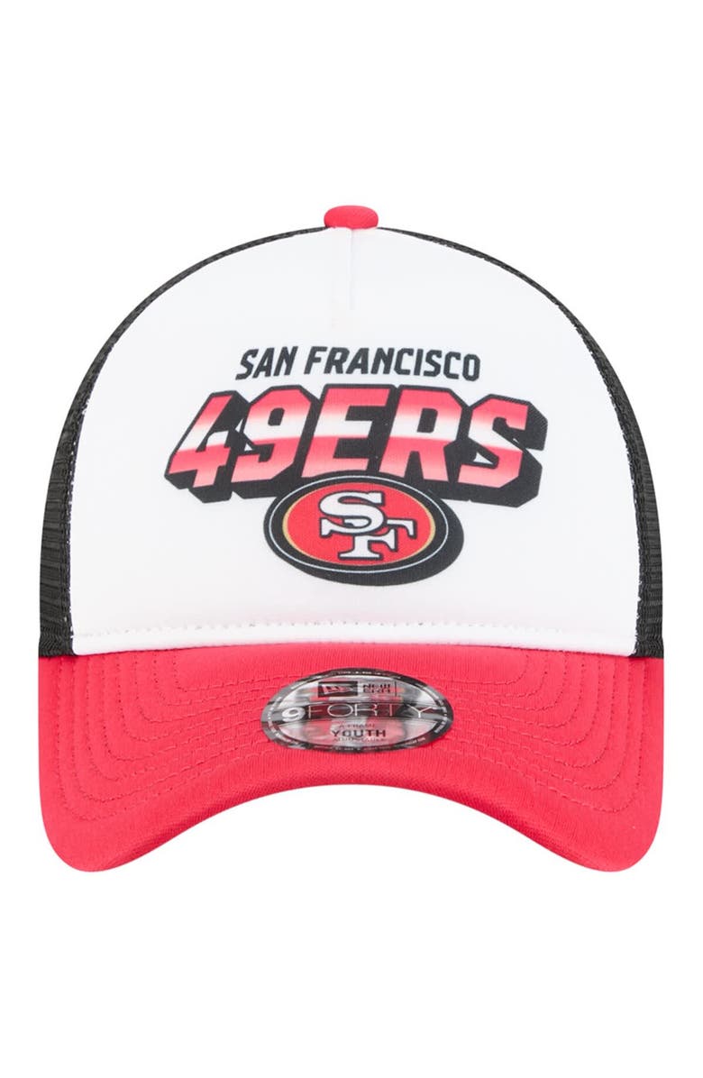 New Era Toddler New Era  White/Scarlet San Francisco 49ers  Streak 9FORTY A-Frame Adjustable Hat, Alternate, color, White