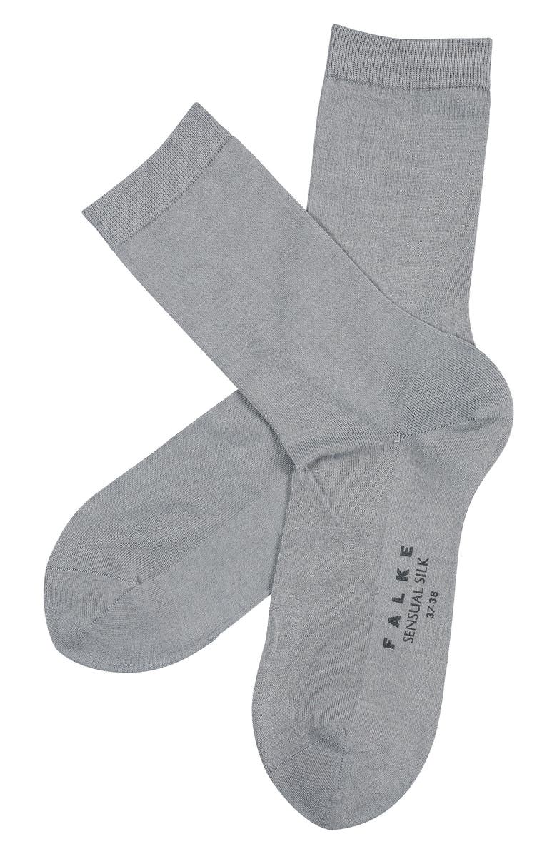 Falke Sensual Silk Crew Socks, Alternate, color, 