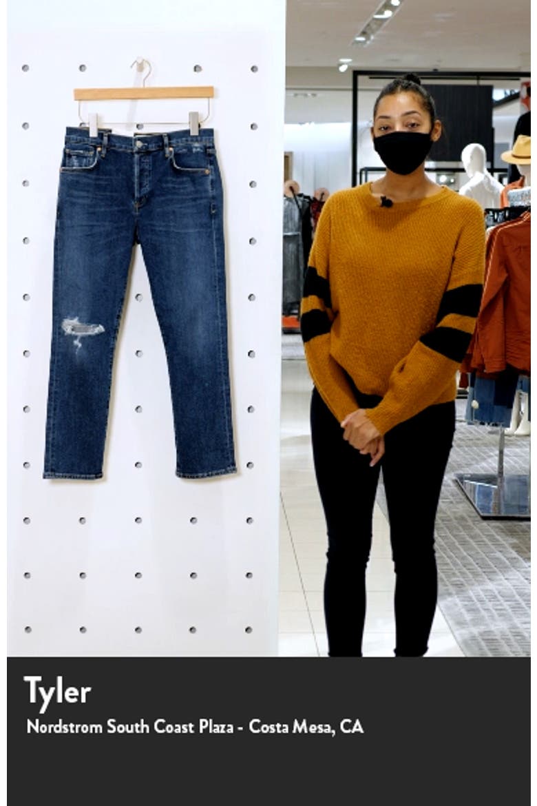 Emerson Ripped Ankle Slim Fit Boyfriend Jeans video