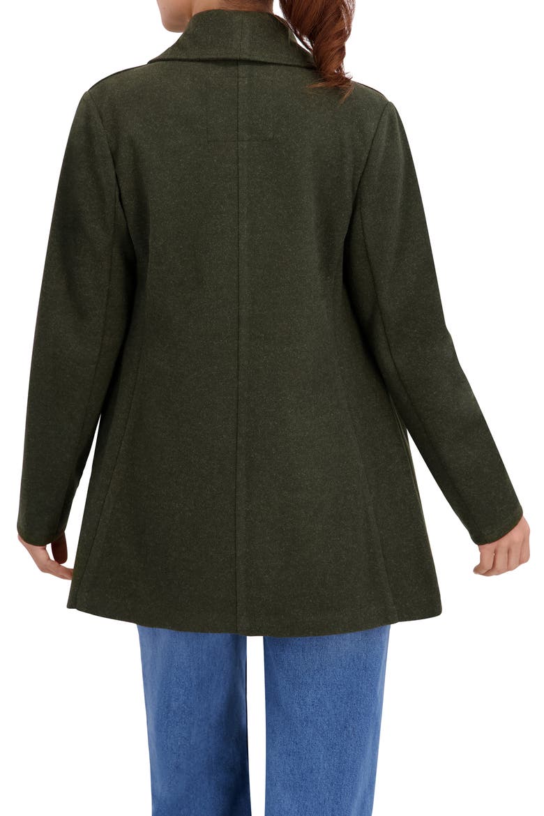 Drape Collar Open Front Jacket, Alternate, color, MILITARY