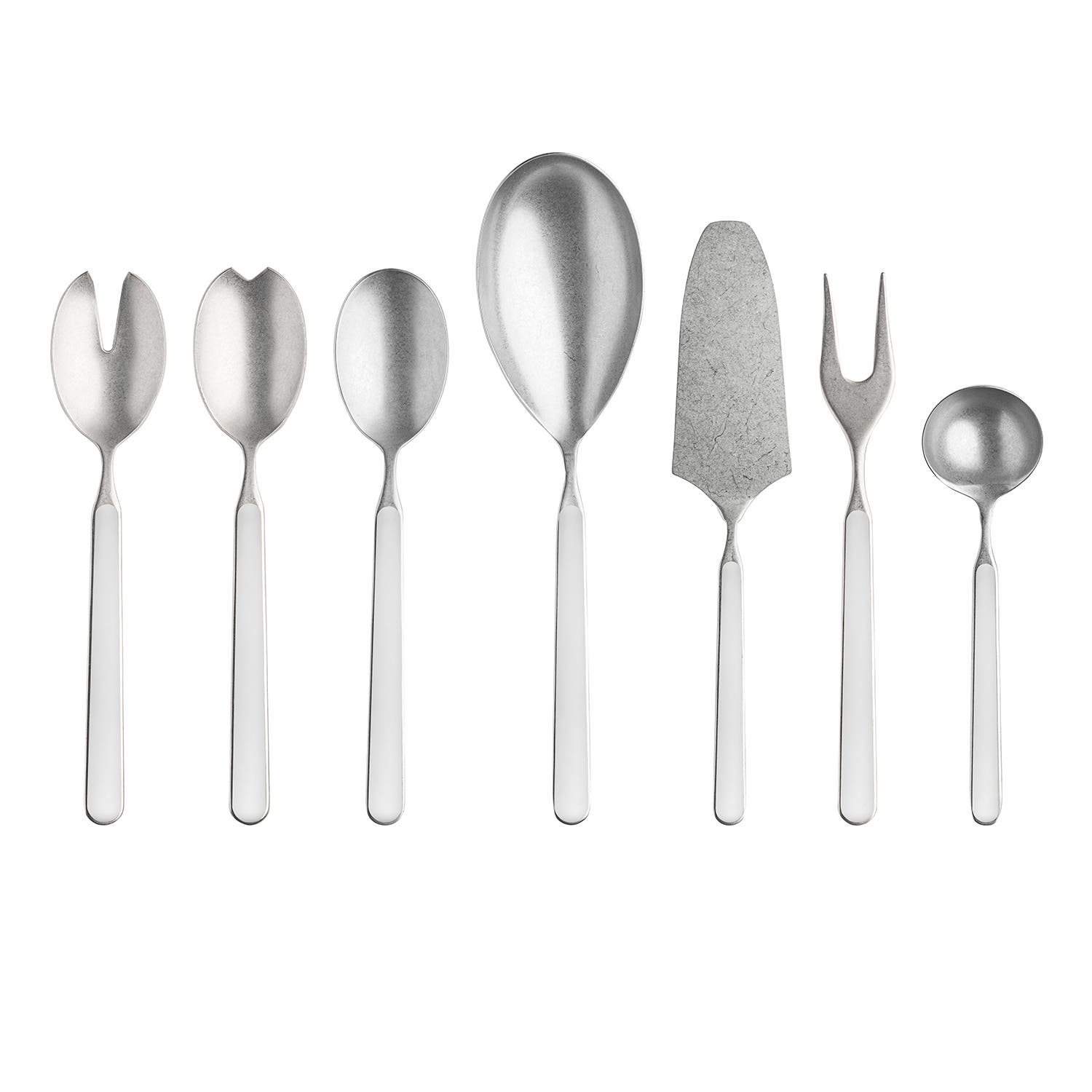 Mepra Fantasia Pewter Serving Set In White