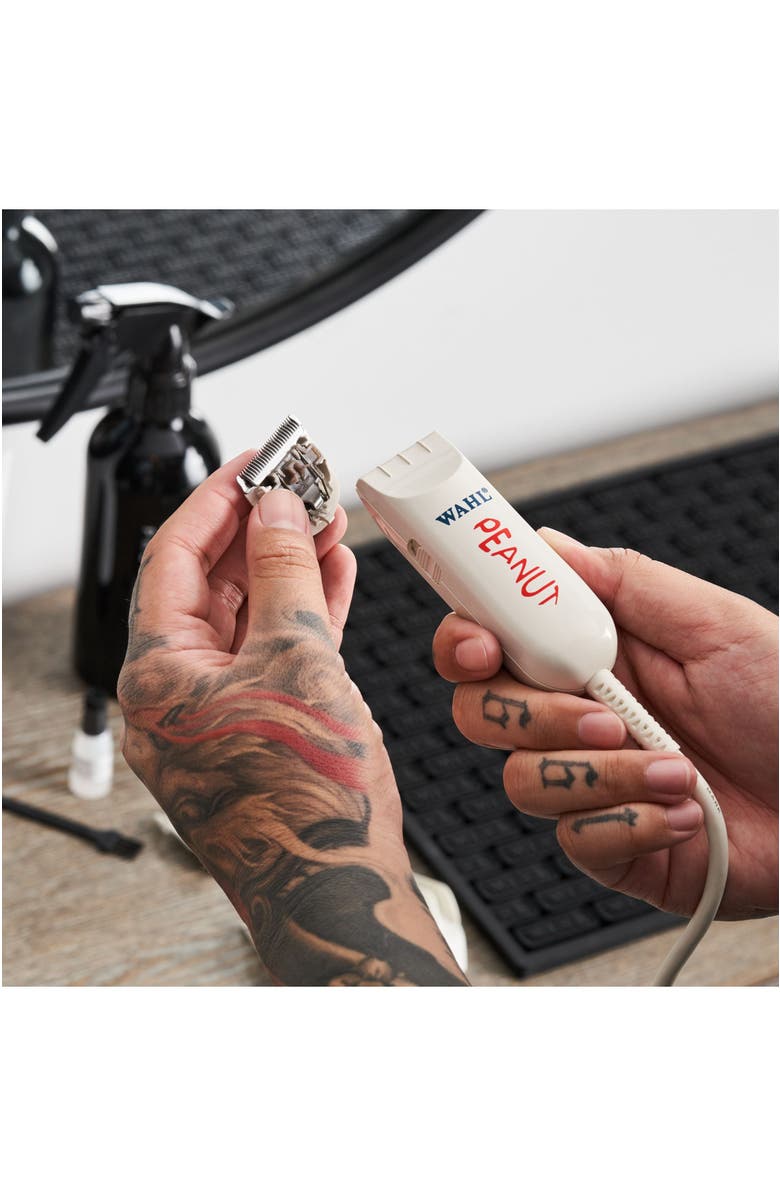 Wahl Professional Classic Peanut - Professional Beard Trimmer and Hair Clipper Kit - Adjustable Hair Cutting Tool with 4 Guide Combs, Alternate, color, White