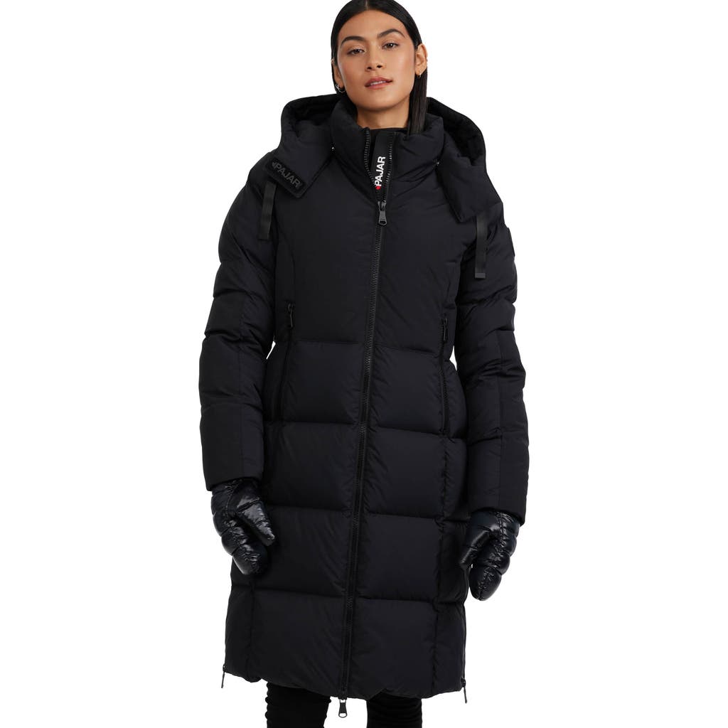 Pajar Zaniah Long Channel Quilted Puffer In Black