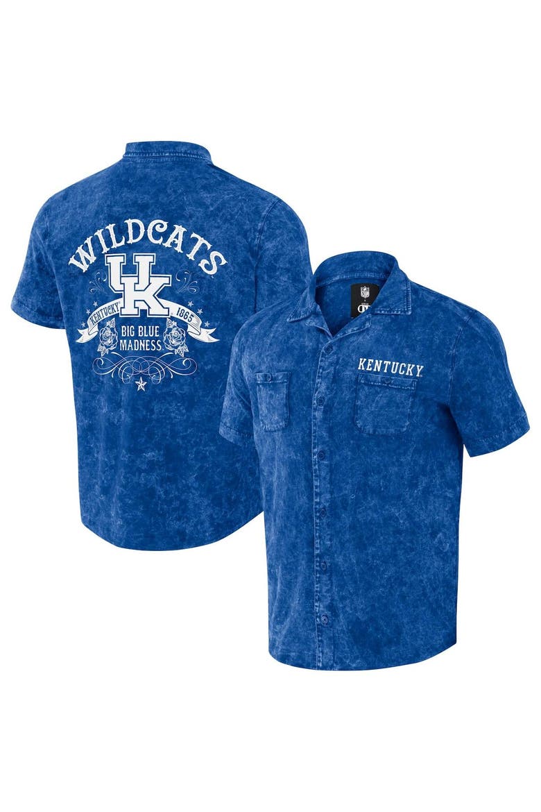 Men's Darius Rucker Collection by Fanatics  Royal Kentucky Wildcats Team Color Button-Up Shirt, Alternate, color, Royal