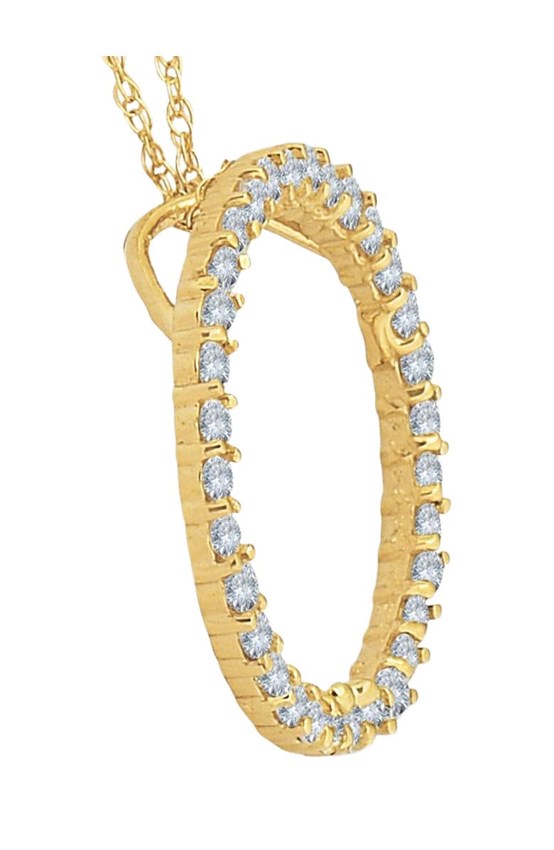 Bliss Diamond 14K Gold 1/2ct Circle Of Life Lab Grown Diamond Pendant Necklace, Alternate, color, 
