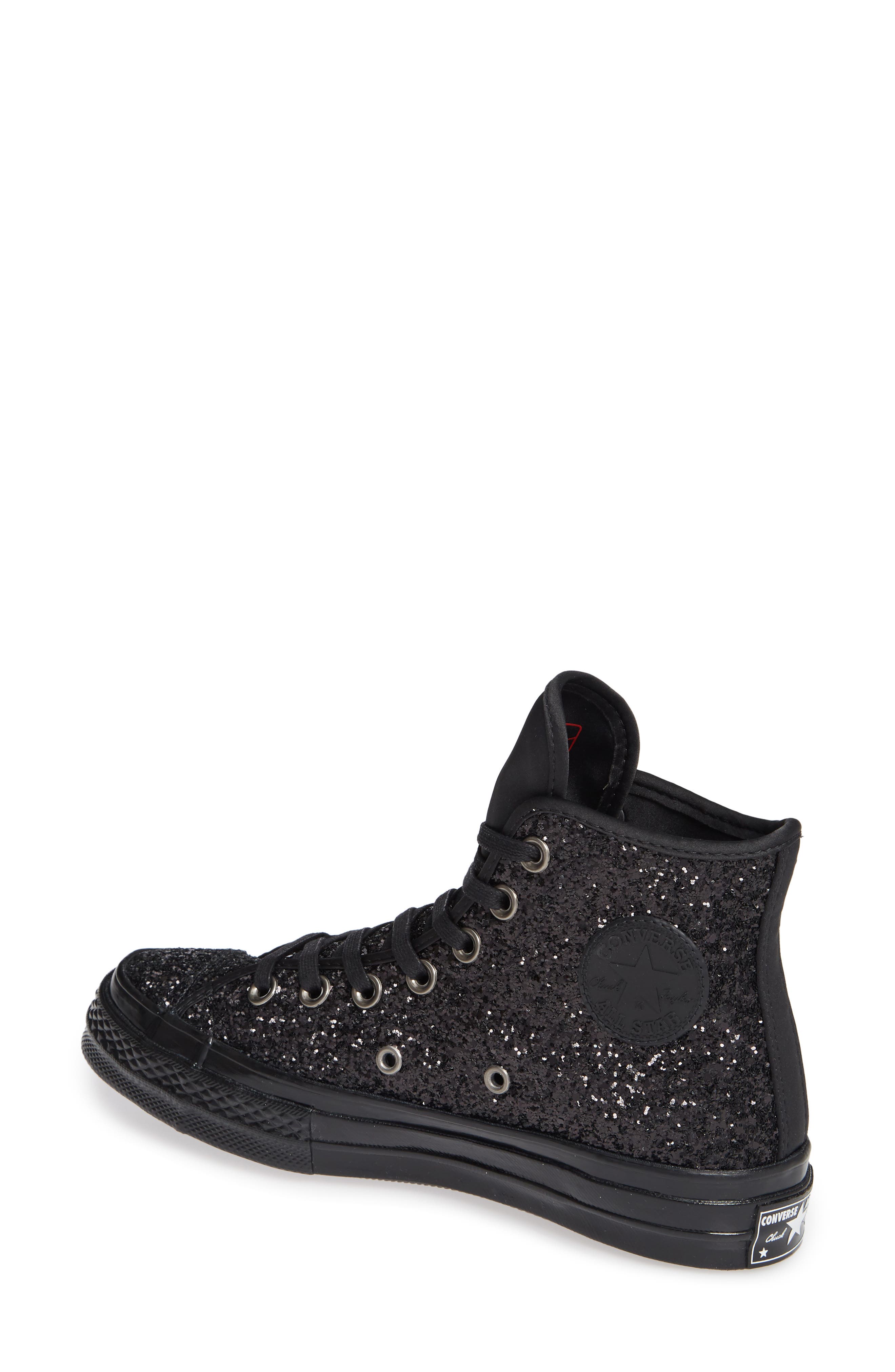 Converse Chuck Taylor<sup>®</sup> All Star<sup>®</sup> Glitter High Top Sneaker, Alternate, color, 