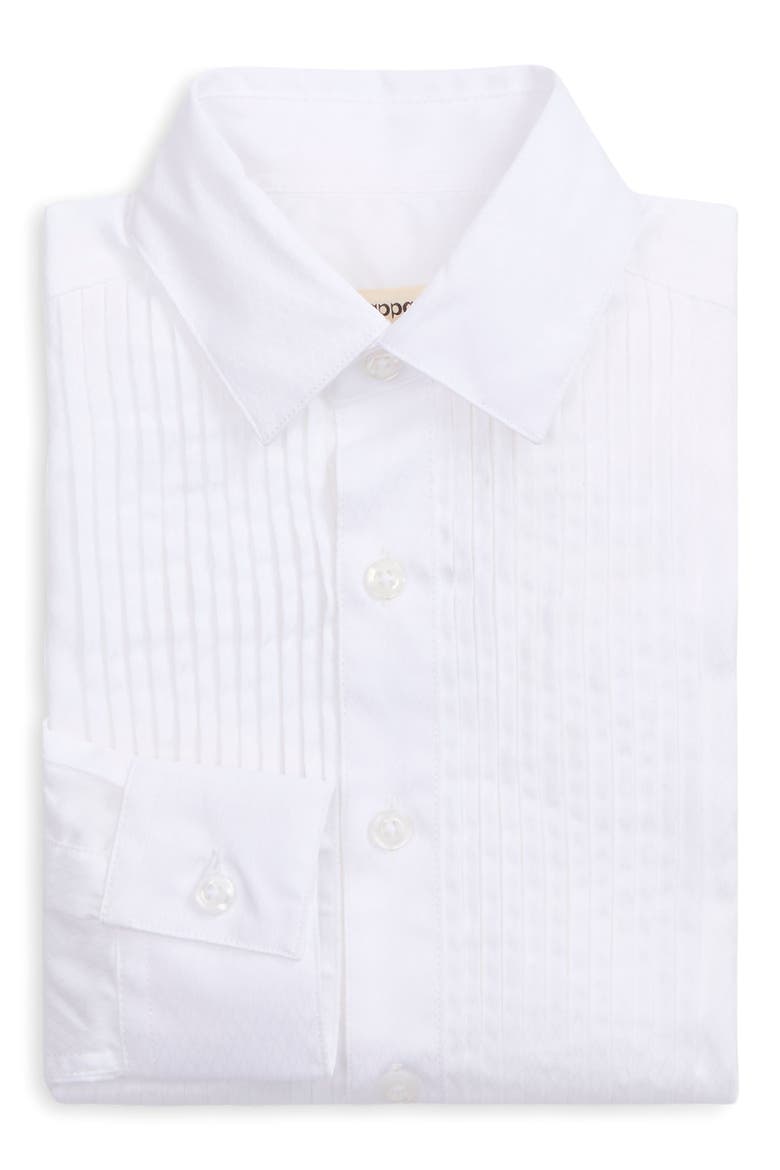 Kids' Tuxedo Shirt, Main, color, PLAZA WHITE