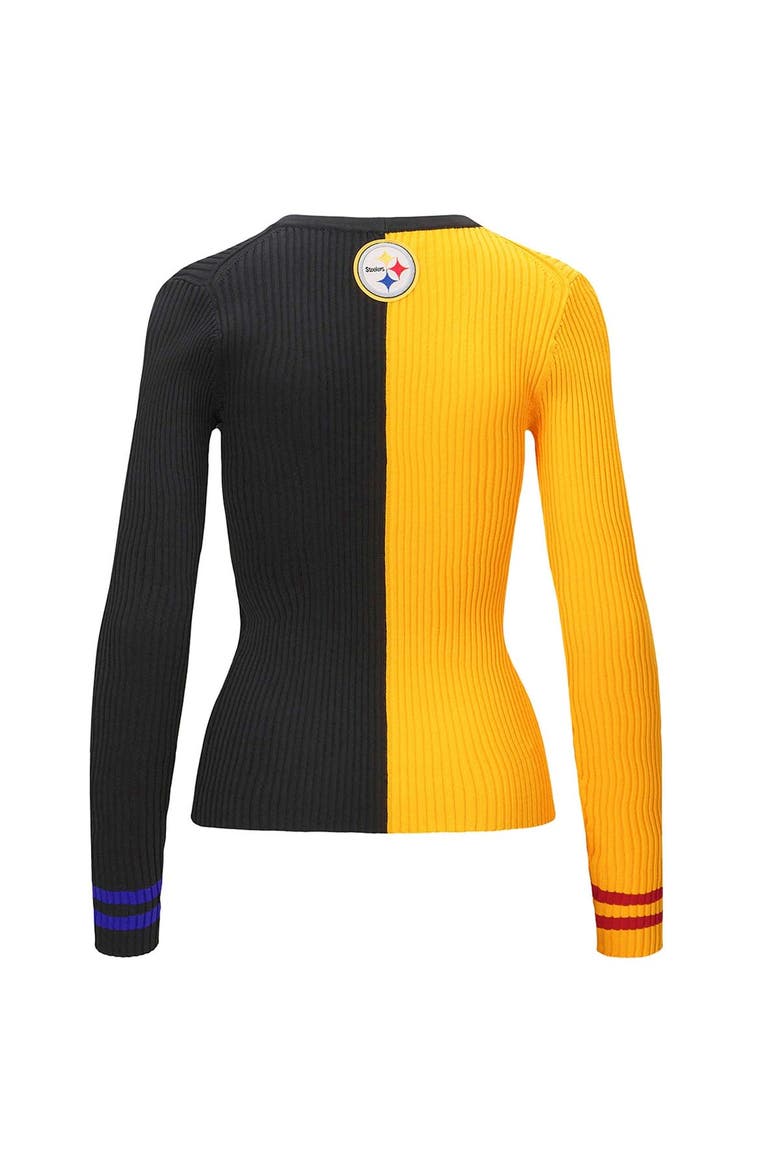 Women's STAUD Gold/Black Pittsburgh Steelers Cargo Sweater, Alternate, color, Gold