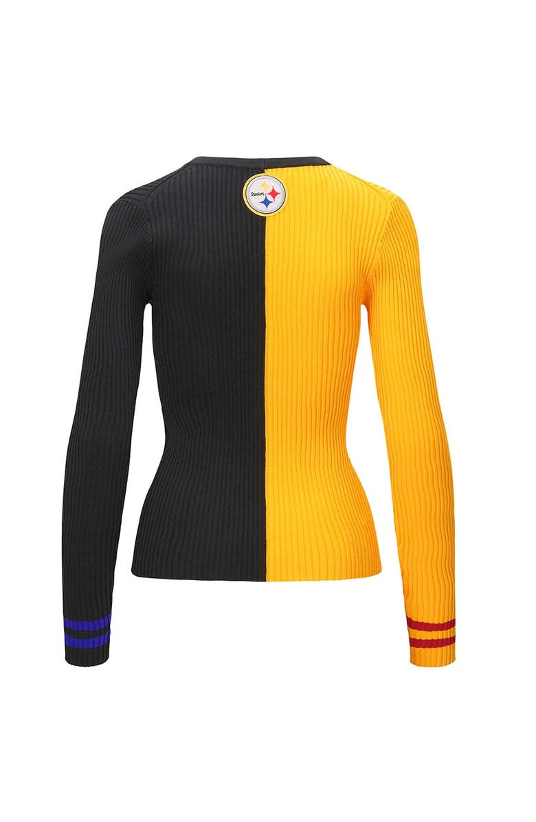STAUD Women's STAUD Gold/Black Pittsburgh Steelers Cargo Sweater, Alternate, color, Gold