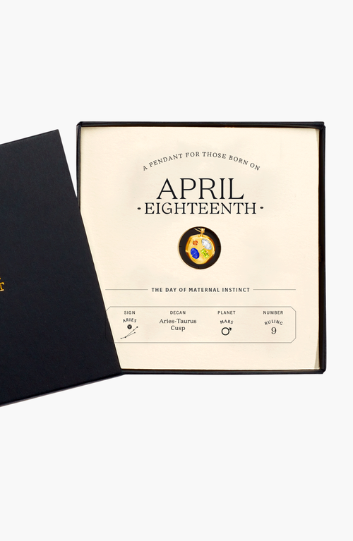 Birthdate Co. The April Birthdate Gold Pendant In April 18th - Gold