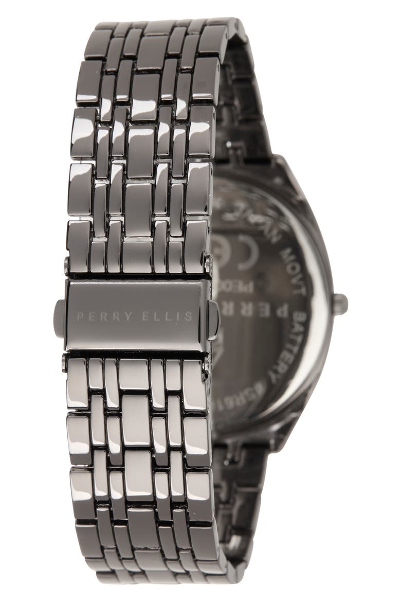 Gunmetal Diamond Accent Bracelet Strap Watch, 41mm, Alternate, color, GUNMETAL