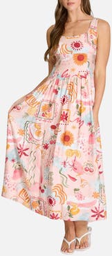 Blu Pepper Print Fit & Flare Midi Dress