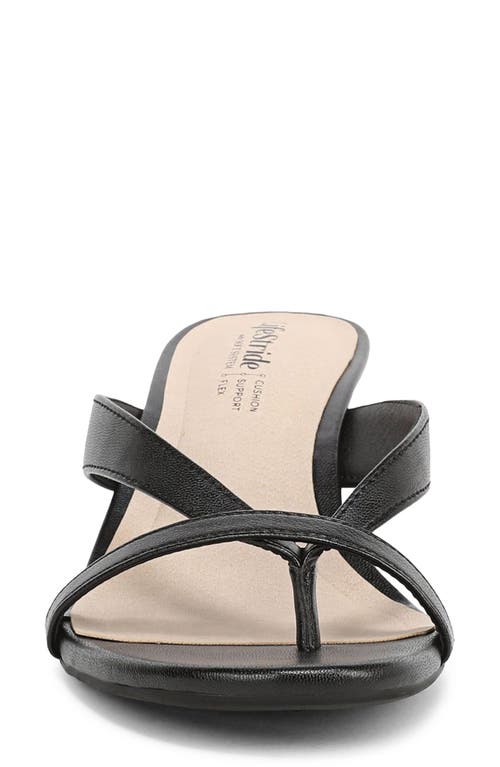 Lifestride Navine Kitten Heel Flip Flop In Black
