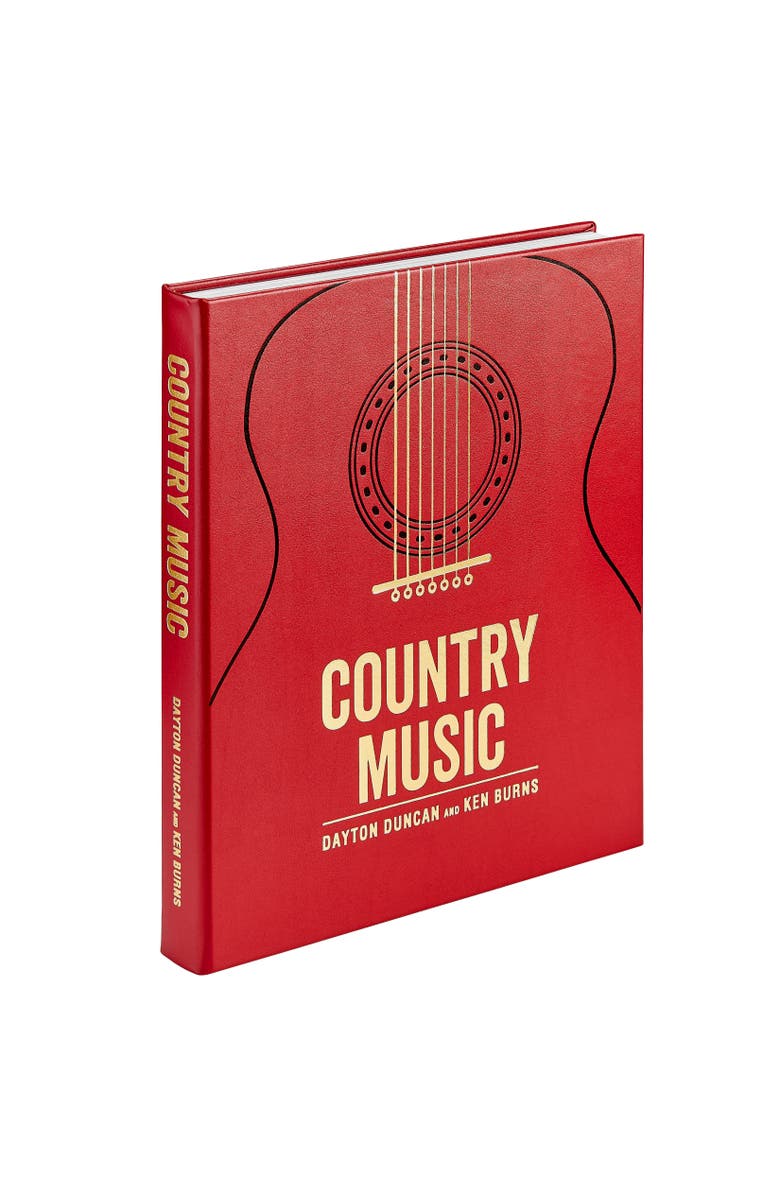 Graphic Image Country Music Leather Coffee Table Book, Alternate, color, Red