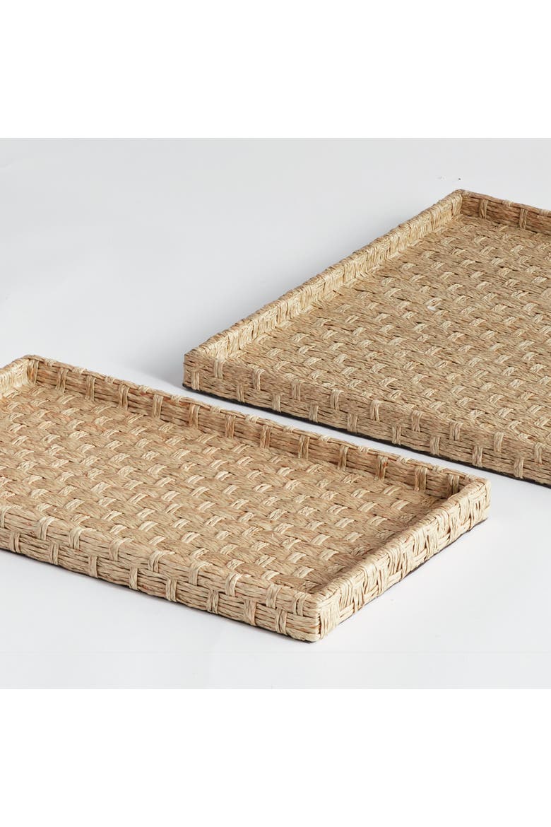 Wynn Decorative Trays Large Set of 2, Alternate, color, Beige