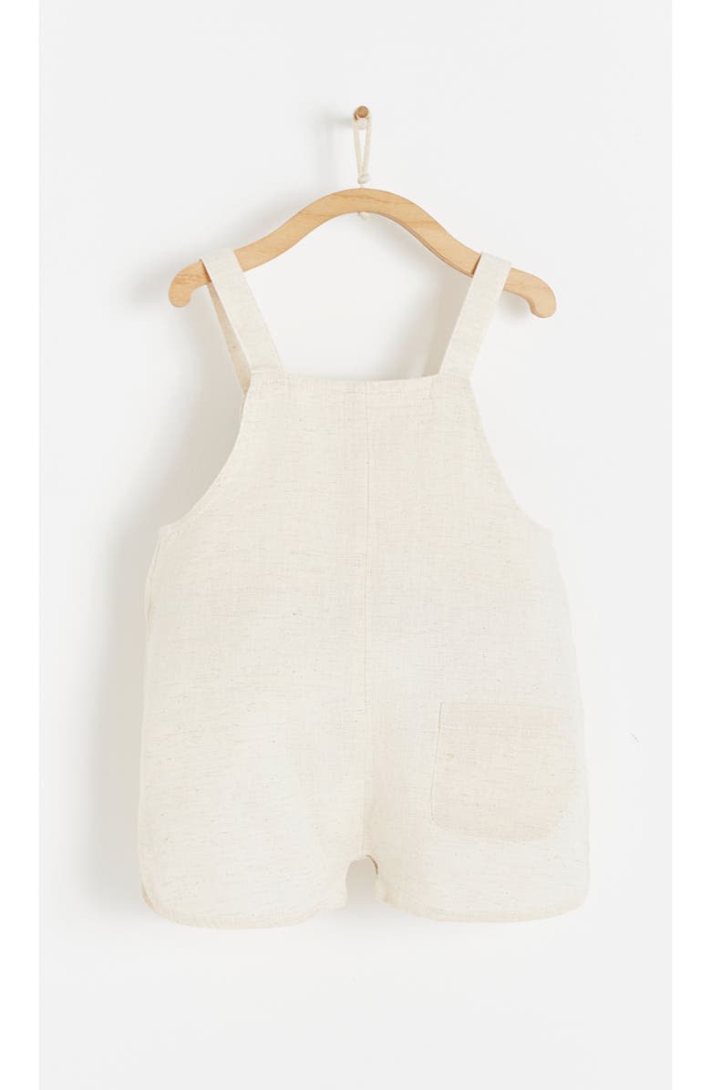 Babycottons Premium Cotton Linen Shortall for Infant, Alternate, color, Ivory