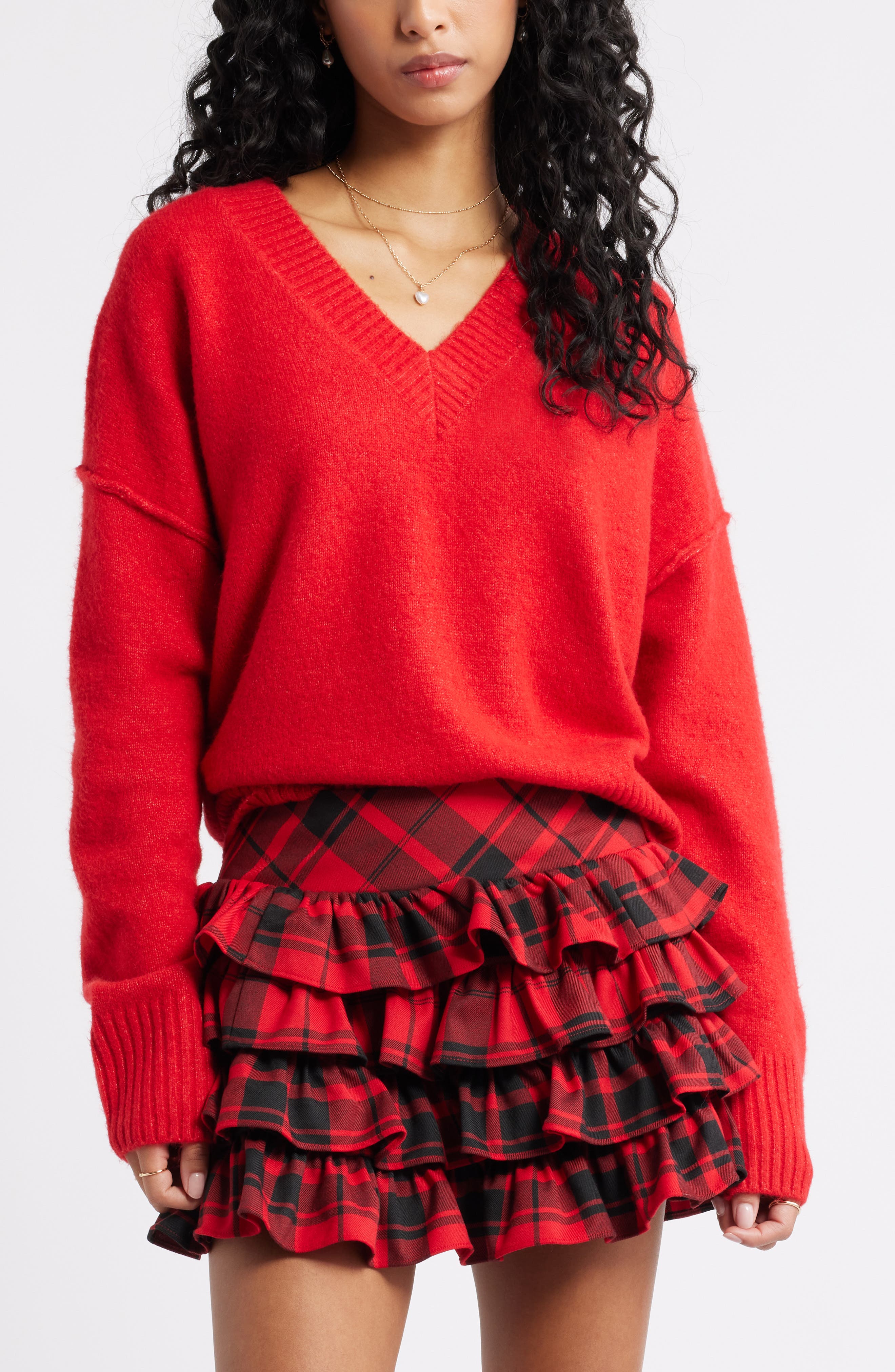 BP. Oversize Cozy V-Neck Sweater
