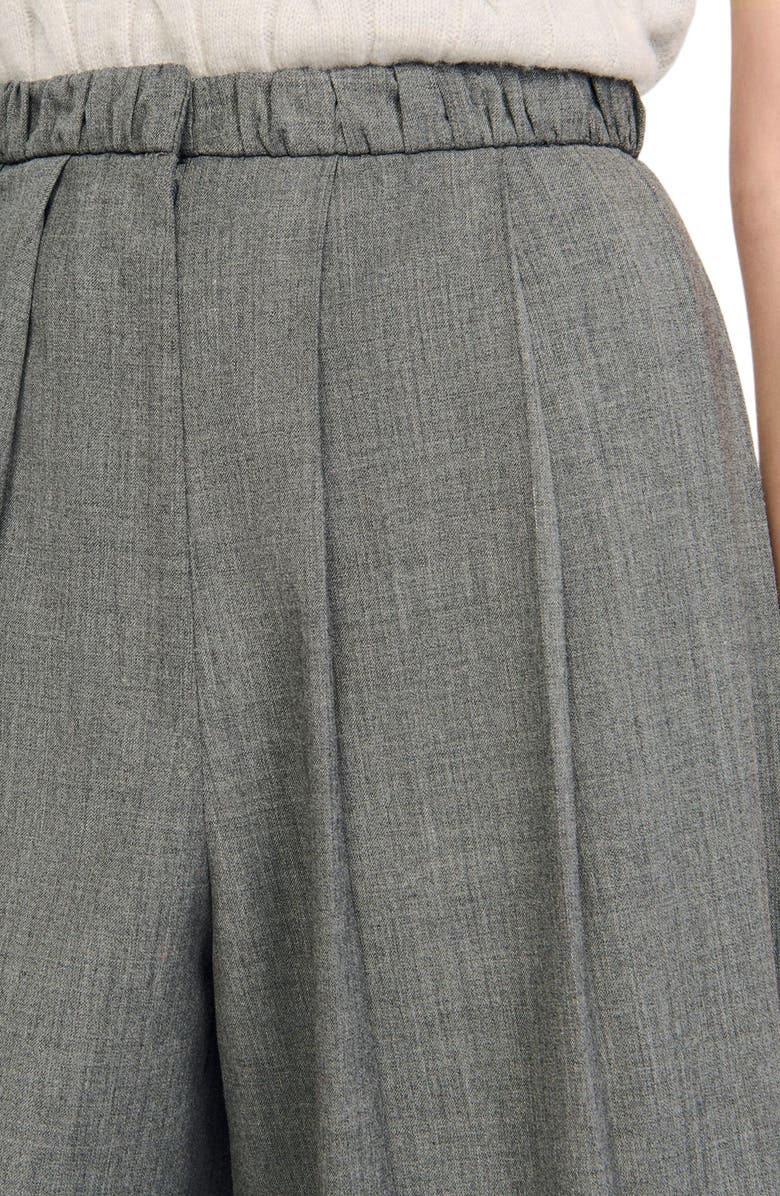 SANDRO Pleated long shorts, Alternate, color, Grey