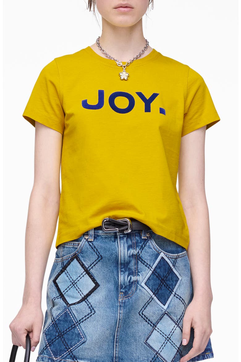 Joy, Period Slim Cut Graphic T-Shirt, Main, color, JOY YELLOW