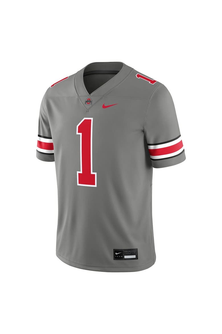 Men's Nike #1 Steel Ohio State Buckeyes Alternate Game Jersey, Alternate, color, Steel
