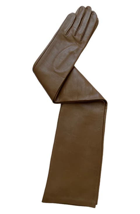 Montserrat Long Leather Gloves