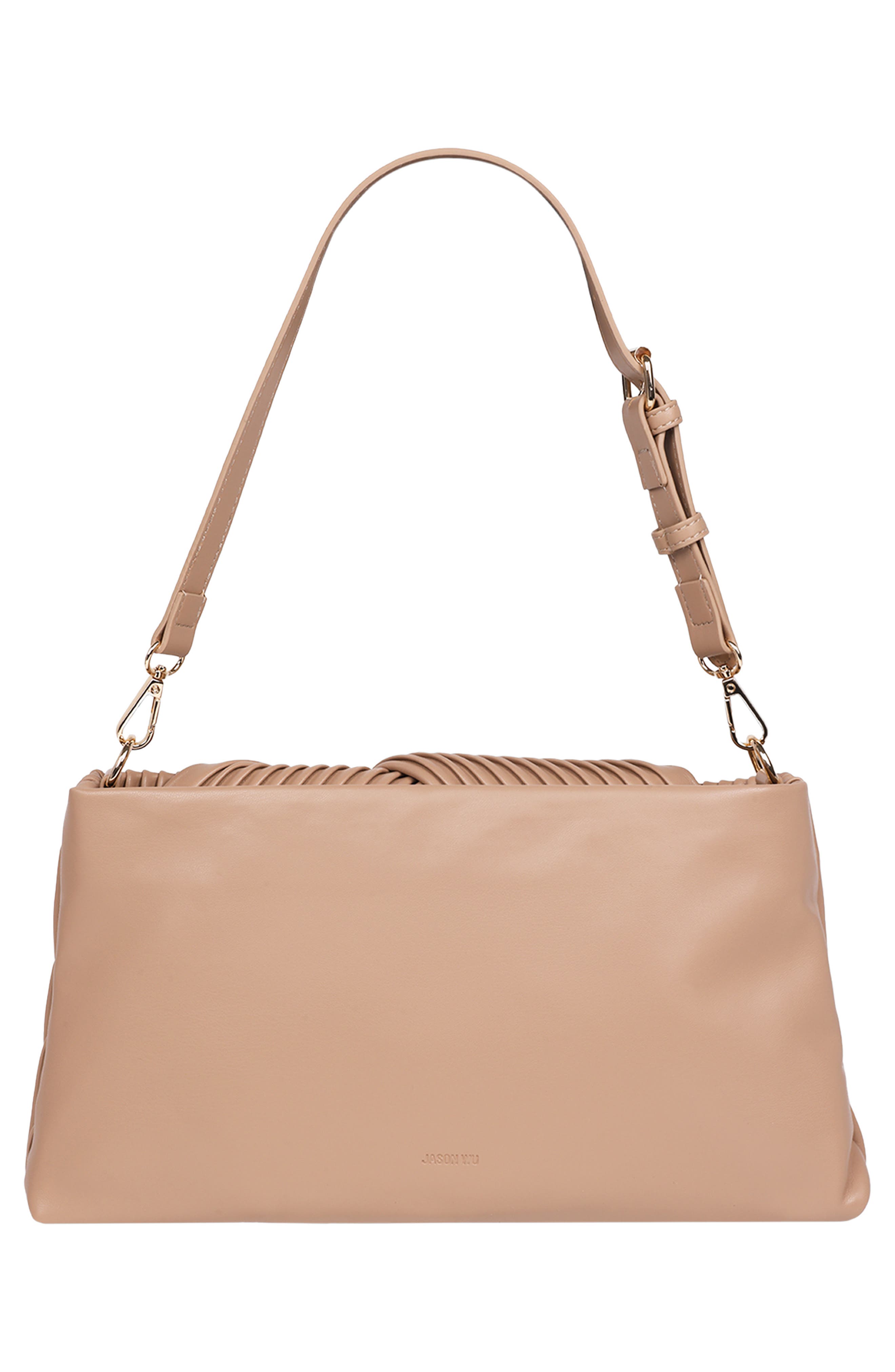 JASON WU Pleated Knot Clutch, Alternate, color, 