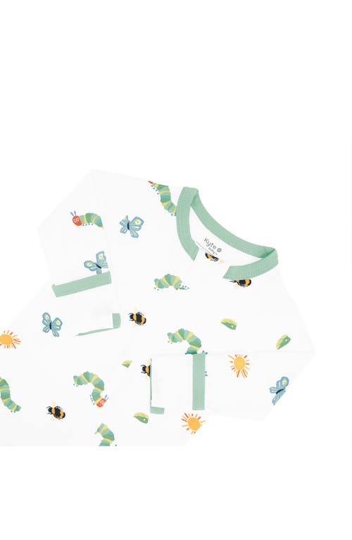 Kyte Baby Kids' 'the Very Hungry Caterpillar' Zip-up Romper In White