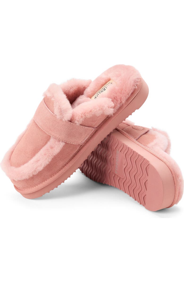 DEARFOAMS Fireside Richmond Genuine Shearling Scuff Slipper, Alternate, color, Dusty Pink