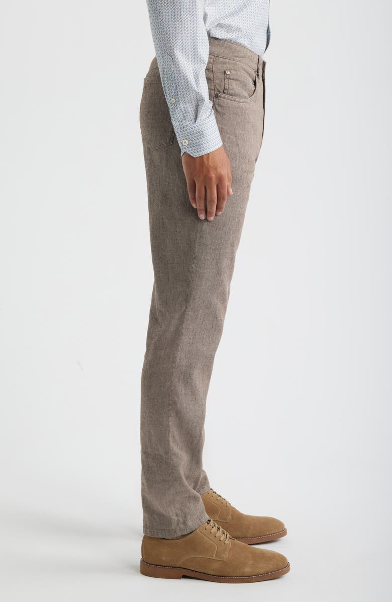 Bugatchi Straight Leg Five Pocket Pants, Alternate, color, Tobacco